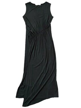 Peruvian Connection Womens Black Sleeveless Maxi Dress Size Small High Side Slit